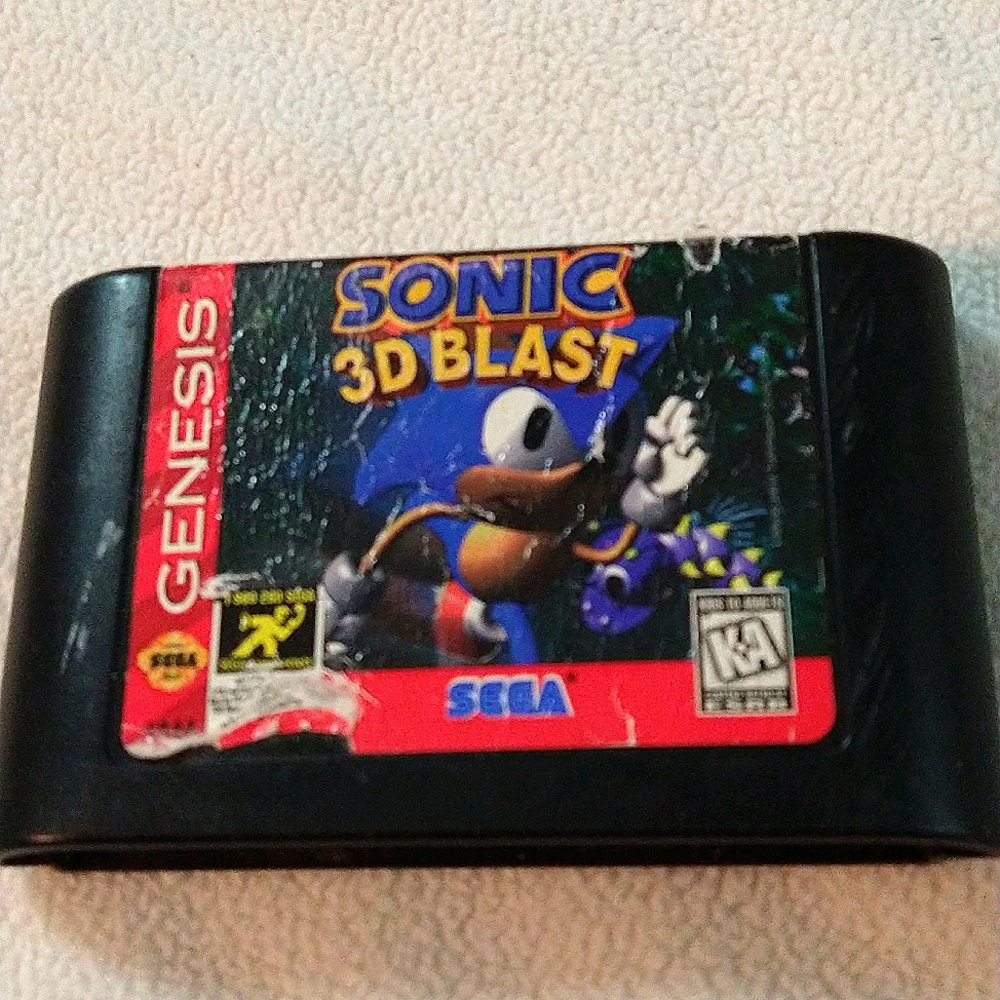 Sega Genesis Sonic 3D Blast Cartridge